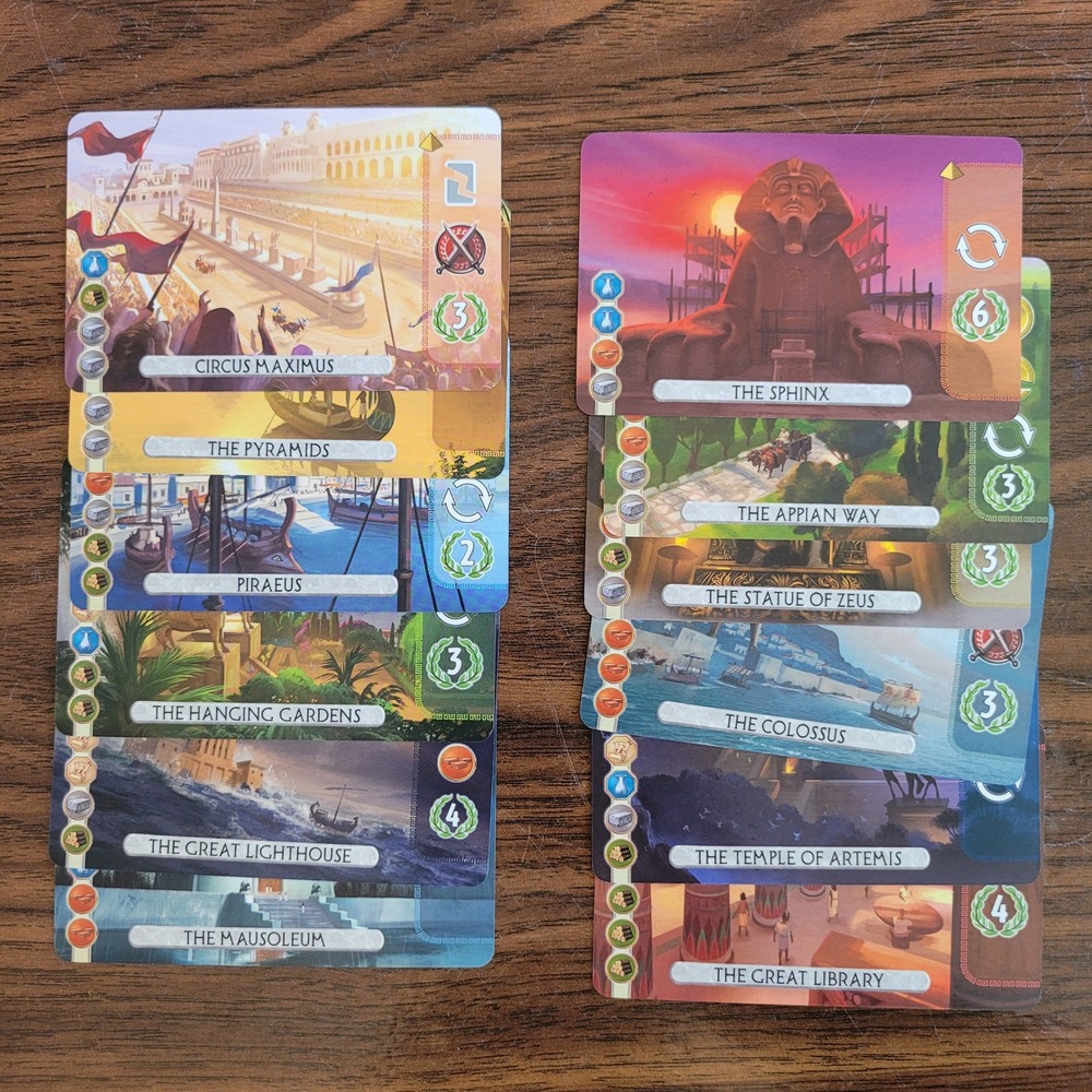 7 Wonders Board Game‎ Lost Wonders Leaders Expansion Cards Only